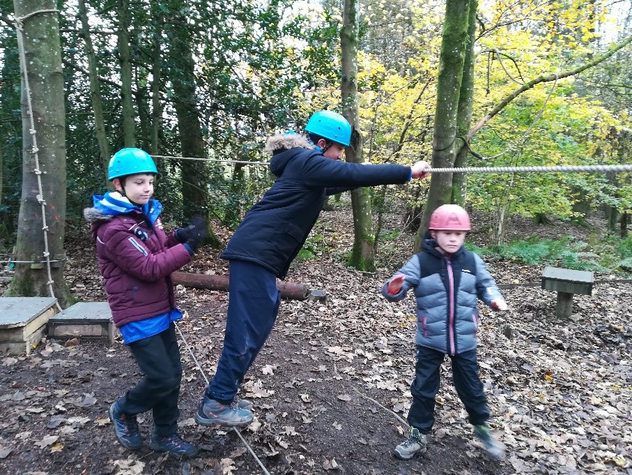 Children outdoors at Lockerbie Manor